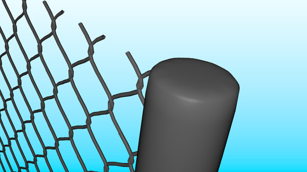 free metal chain fence link 3d model - Chain Link Fence by Domgang